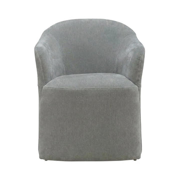 Solid Wood Upholstered Dining Chair with Castors by Starlight Canyon Home – Solid Hardwood,Plywood, Grey