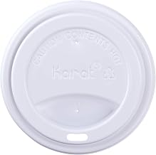 Karat C-KDL516W-PP 10-24 oz. Sipper Dome Lid - White (Case of 1000)