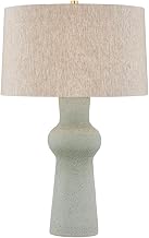 Hudson Valley Lighting Heathway 1-Light Table Lamp | Essential & Natural Style | Aged Brass Finish | Made of Ceramic & Textile | 29.75" Overall Height | Ceramic Hazy Jade Accent | L3371-AGB/CHJ