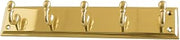 Imex El Zorro B-76153 B-76153-Hanger Five Hooks (Gloss Brass, 250 x 48 mm)
