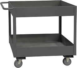 Durham RSC6-1830-2-3.6K-95 2 Shelf Stock Cart with Lips Up, 6", 3600 lb Capacity