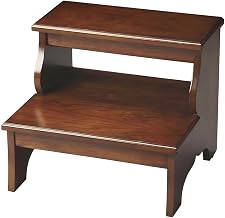 Starlight Canyon Home Acacia Veneer Step Stool with Distressed-Finish, 500 lb Capacity Wooden Bed Step for Bedroom Kitchen and Bathroom