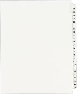 Avery Legal Exhibit Dividers, Side Tab, 26-50, Letter Size, 1 Set