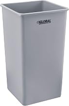Global Industrial Square Plastic Garbage Can, Open Top, 55 Gallon Capacity