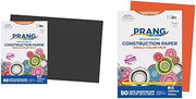 Prang Construction Paper Bundle - Black 12"x18" 50 Sheets & Orange 9"x12" 50 Sheets