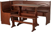 Furnifact Walnut Dining Furniture Set, Includes Table and Seating, Sturdy Frame, Stylish Finish, Durable Construction, Perfect for Family Meals and Gatherings