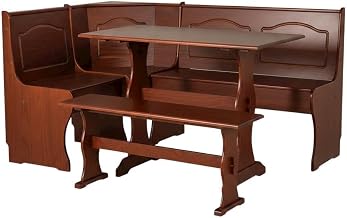 Furnifact Walnut Dining Furniture Set, Includes Table and Seating, Sturdy Frame, Stylish Finish, Durable Construction, Perfect for Family Meals and Gatherings
