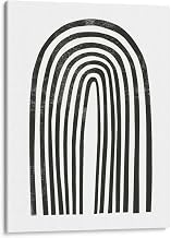 Canvas Lab | Arcobaleno Nero II by Emma Scarvey | 36 x 48 in | Canvas Print Wall Art | Abstract, Black and White, Minimalist, Patterns, Minimalist Abstract, Black and White Abstract