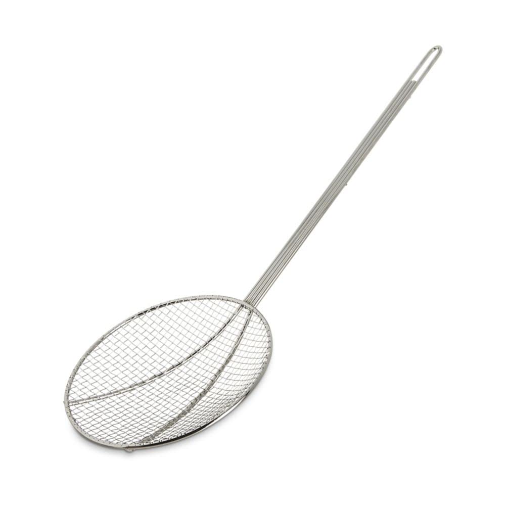 8" Nickel Plated Wire Mesh Skimmer by Carlisle – Alloy Steel, Model 601528