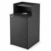32 Gallon Black Wood Waste Receptacle Enclosure by Glownary – 35 Gallon, 35.0 gallons, Resin, Beige, Model 349trashb32