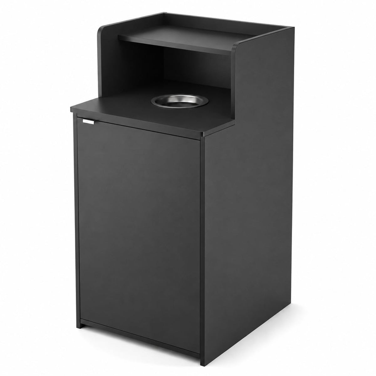 32 Gallon Black Wood Waste Receptacle Enclosure by Glownary – 35 Gallon, 35.0 gallons, Resin, Beige, Model 349trashb32