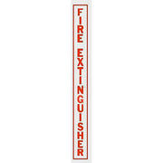Vertical Decal Fire Extinguisher by JL Industries / Activar – 19"L x 2"W x 2"H, Vinyl, Red, Model LDVRFE