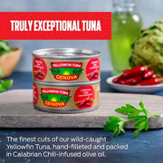 Genova Yellowfin Tuna in Calabrian Chili / 5 Ounce (Pack of 12) / 12 Tuna Fish