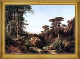 Art Oyster The Younger Karoly Marko Forest Scene at Ailo in Corsica - 18" x 27" Premium Canvas Print with Gold Frame