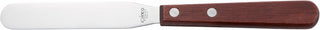 Winco Blade Bakery Spatula, 4.25-Inch, Stainless Steel, Brown | Dishwasher safe, Non-slip handle, Oval tip, Flexible blade, Great for Griddles, Burgers, Eggs and Kitchen Prep