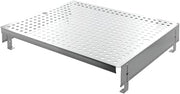 Expressly HUBERT Double Well Perforated Stainless Steel Adjustable Elevator - 19"L x 23.5 1/2"W