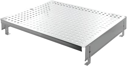 Expressly HUBERT Double Well Perforated Stainless Steel Adjustable Elevator - 19"L x 23.5 1/2"W