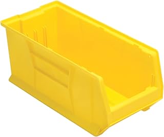 QUANTUM STORAGE SYSTEMS K-QUS953YL-1 Plastic Storage Stacking Hulk Container, 24 inch x 11 inch x 10 inch, Yellow