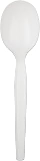 Dixie Individually Wrapped 5.75" Medium-Weight Polypropylene Plastic Soup Spoon by GP PRO (Georgia-Pacific), White, SMP23C, (Case of 1,000)