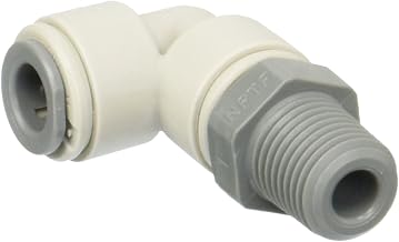 John Guest PM090822S Swivel Elbow, 5/16" OD x 1/4" NPTF (Pack of 10)