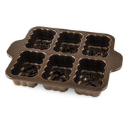 Harvest Mini Loaf Pan by Nordic Ware – 5-Cup, 5.0 cups, Aluminum, Brown, Model 84448