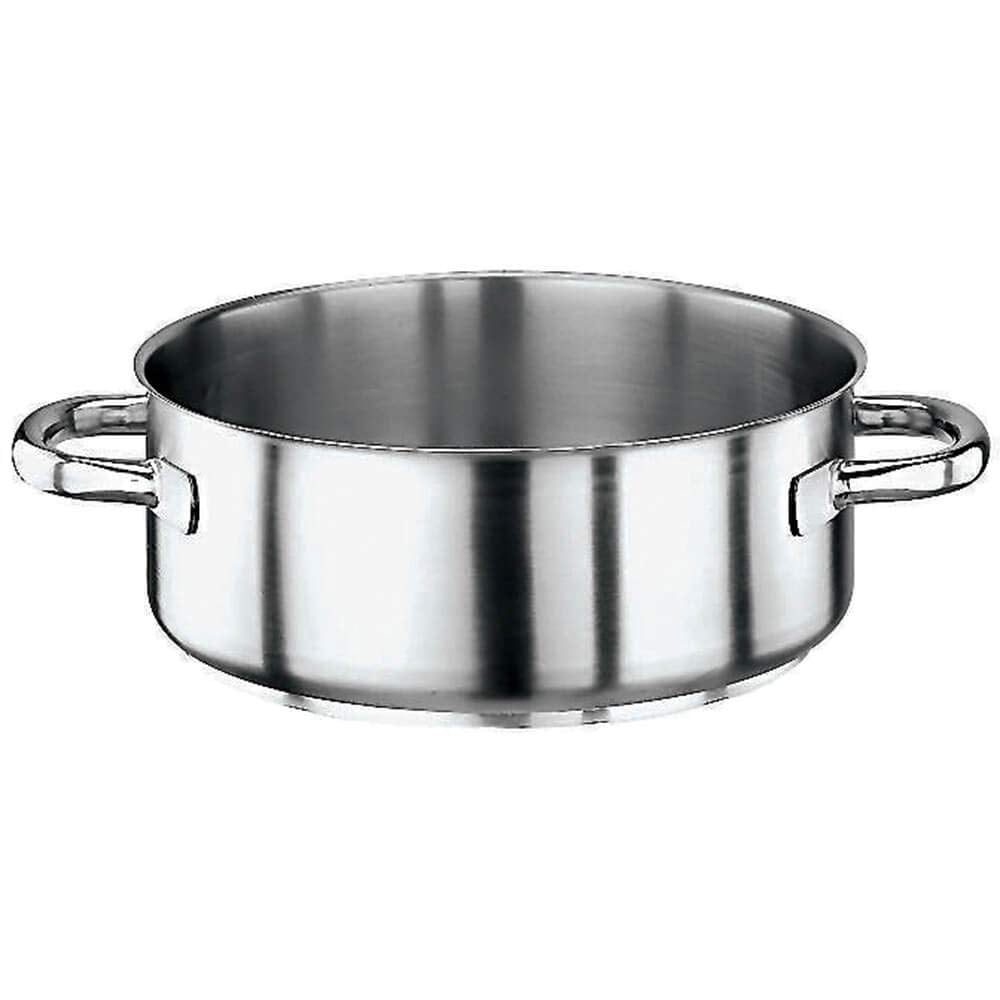 World Cuisine 39 Quart Stainless Steel Rondeau without Lid by PADERNO – 39.1 Quarts, 37 liters, Stainless Steel, Model 1009-50