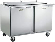 Traulsen UST4818-LR Dealer's Choice Compact Prep Table 48" Wide with (18) Pan Capacity, Low Profile Flat Cover & Left/Right Door Configuration