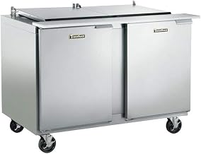 Traulsen UST4818-LR Dealer's Choice Compact Prep Table 48" Wide with (18) Pan Capacity, Low Profile Flat Cover & Left/Right Door Configuration