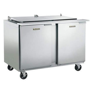 Dealers Choice Compact Prep Table Refrigerator With Low-Profile Flat Lid by Traulsen – Stainless-Steel/White, Model UST4818-LR-SB