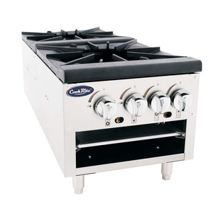 Atosa CookRite ATSP-18-2L 18" Heavy Duty Countertop Hot Plate Stock Pot Range for Food Truck | 17.9"H x 18"W x 41.7"D by Cook Rite – Stainless Steel, Model ATSP-18-2L-NG