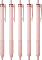 Tombow Permanent Ballpoint Pens, Monograph Light, 0.5mm, Black Ink, Smoky Pink Axis, Pack of 5, BC-MGLE85-5P