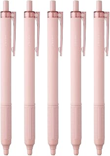 Tombow Permanent Ballpoint Pens, Monograph Light, 0.5mm, Black Ink, Smoky Pink Axis, Pack of 5, BC-MGLE85-5P