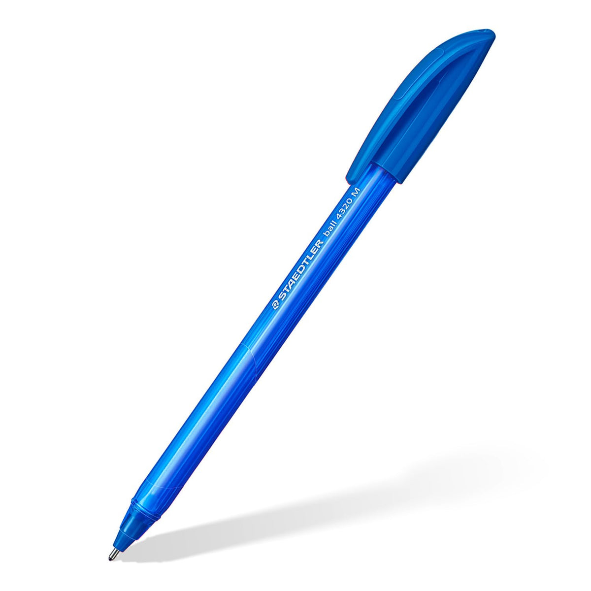 4320 Stick Ballpoint Pens Medium 8 Pack Blue by STAEDTLER – 1 count (Pack of 8), Blue, Model STAE-4320M-BLUE-8ENV