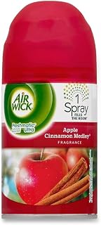 Air Wick 78283CT Freshmatic Ultra Spray Refill, Apple Cinnamon Medley, Aerosol, 6.17 oz, 6/Ct