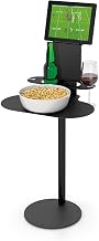 Indoor-Outdoor SideBar Table with Tablet Holder by Global Industrial – Aluminum, Black, Model TT-2019
