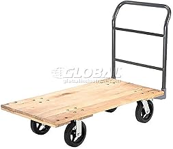 Global Industrial Platform Truck with Hardwood Deck & Steel Handle, 60" L x