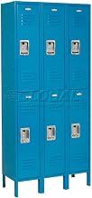 Global Industrial Infinity Two-Tier Six-Door Locker with Recessed Handle &