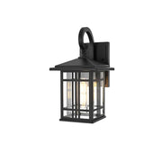 Harley One Light Outdoor Wall Sconce Black by Lighting Design – Aluminum, Black, Model OD613W12BK