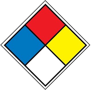 National Marker HMS14ALV "Right to Know" Labels, Write On NFPA, PS Vinyl, 4" x 4"