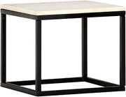 Wooden Coffee Table mesa para salaCoffee Table White 15.7"x15.7"x13.8" Real Stone with Marble TextureSuitable for Living Rooms, Balconies, bedrooms, and Offices.