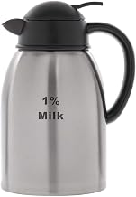 HUBERT Cream Server with Etched 1% Milk Imprint 1.9 L Stainless Steel