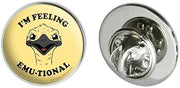 I'm Feeling Emu-tional Emotional Emu Funny Humor Metal 0.75" Lapel Hat Pin Tie Tack Pinback
