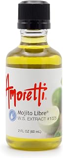 Amoretti Mojito Libre Extract Water Soluble (mint & lime) 2 oz - Highly Concentrated & Perfect For Pastry, Savory, Brewing, and more, Preservative Free, Vegan, Kosher Pareve, Keto Friendly