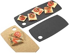 Cal-Mil 1531-612-13 Rounded Edge Rectangle Boards, 11.875" W x 6" D x 0.25" H, Black (Pack of 3)
