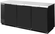 Beverage-Air BB72Y-1-B 72" Undercounter Back Bar Refrigerator with 3 Solid Doors