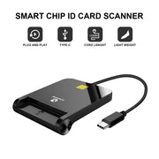CAC Reader USB C by ZOWEETEK – 3.3 x 2.7 inch (Pack of 2), Black