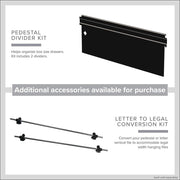 Hirsh Industries White and Black / Modern / 23.75" H X 15.00" W X 19.88" D Mobile File Cabinets