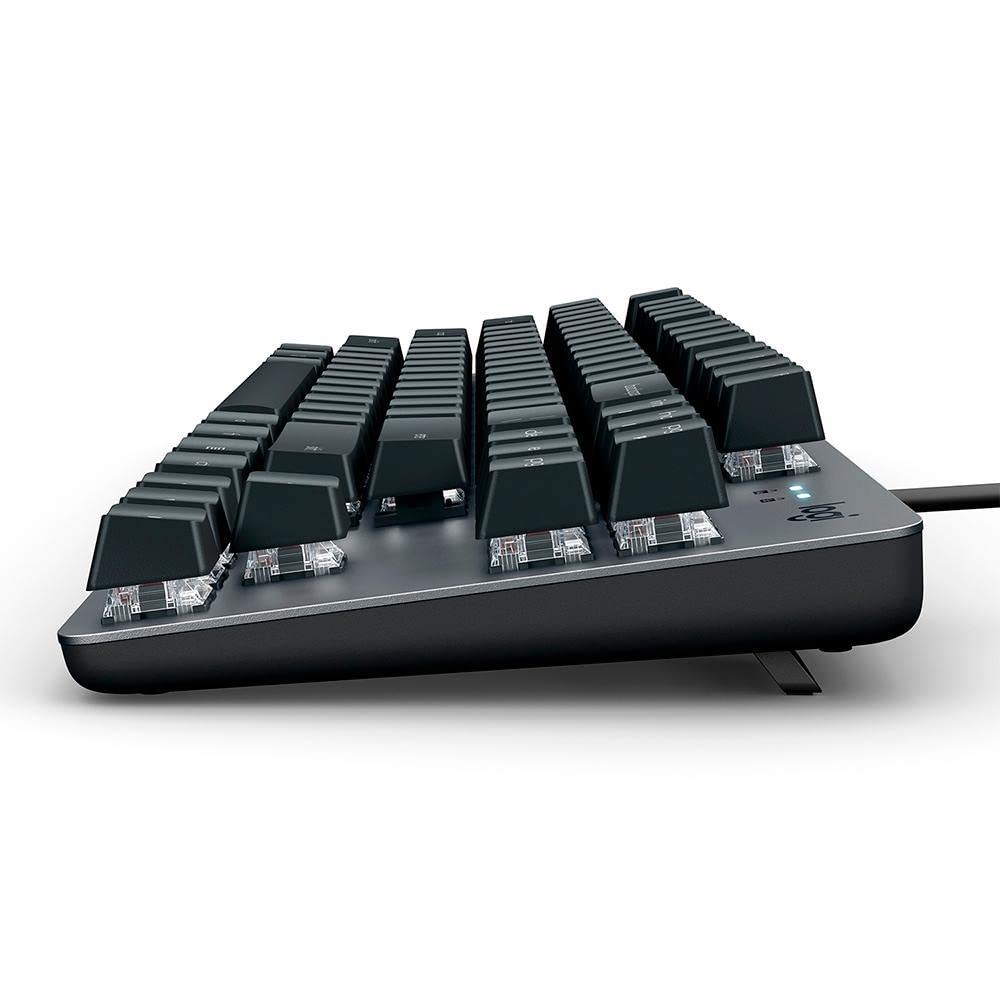 K835 TKL Wired Mechanical Keyboard with Aluminum Frame and Linear Red Switch by Logitech – Black / Black, Model 503080010100