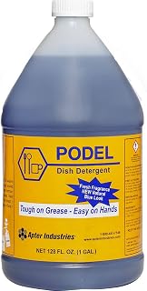 Apter Industries Podel Concentrated Dish Detergent - Highly Concentrated Detergent - Use Less and Clean More, 1 Gallon