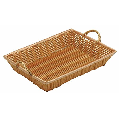 HUBERT Natural / 20"Lx13.5"Wx4"H w/ Handles / Modern Shelf Baskets
